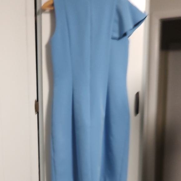 Calvin Klein Light Blue Asymmetrical Dress - Picture 3 of 5